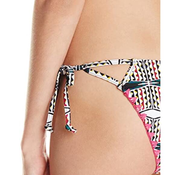 NWT Volcom Nomad Tide Skimpy Bikini Low Coverage Geometric Bottom Cut Out XL - Picture 1 of 6